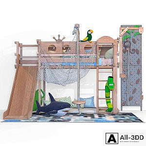 Loft bed "Woodland"
