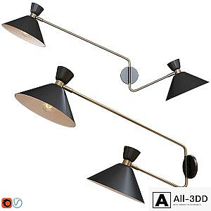 Wall lamp Zoticus 2 arms