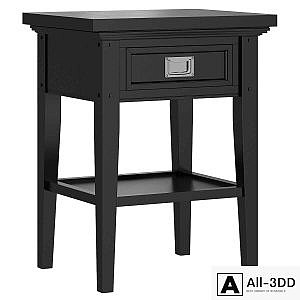 Dantone Home Bedside table Oxford with 1 drawer black