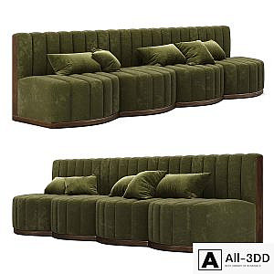 Restaurant Sofa Eichholtz Green, Modular