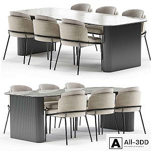 Minotti fil noir dining table