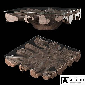 CAST ROOT SQUARE COFFEE TABLE - 48