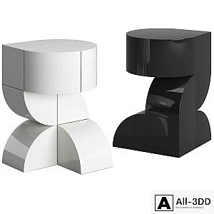 Totem 01 Gueridon Stool by Forest & Giaconia