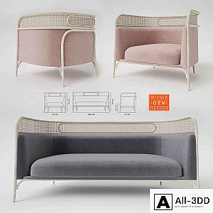 Gebruder Thonet Vienna Targa Lounge and Sofa