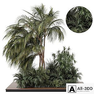 Outdoor Garden set bush and Tree - Garden Set 944