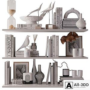 Shelves with decor