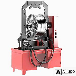 Stand for straightening alloy wheels
