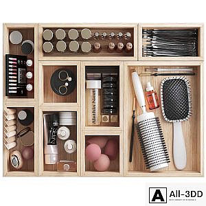 Cosmetics set for beauty salon or dressing table
