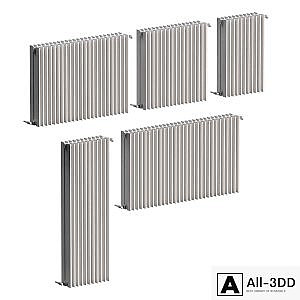 Heating radiators are rectangular. 5 models