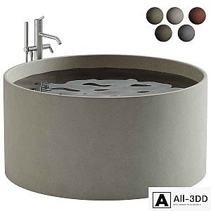 Bathtub Agape In-Out CEMENTO