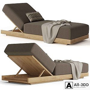 RH SANTOS TEAK CHAISE