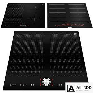 Hob set with Flexinduction technology