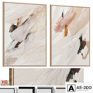 Accent Abstract Neutral Textured Wall Art C-936