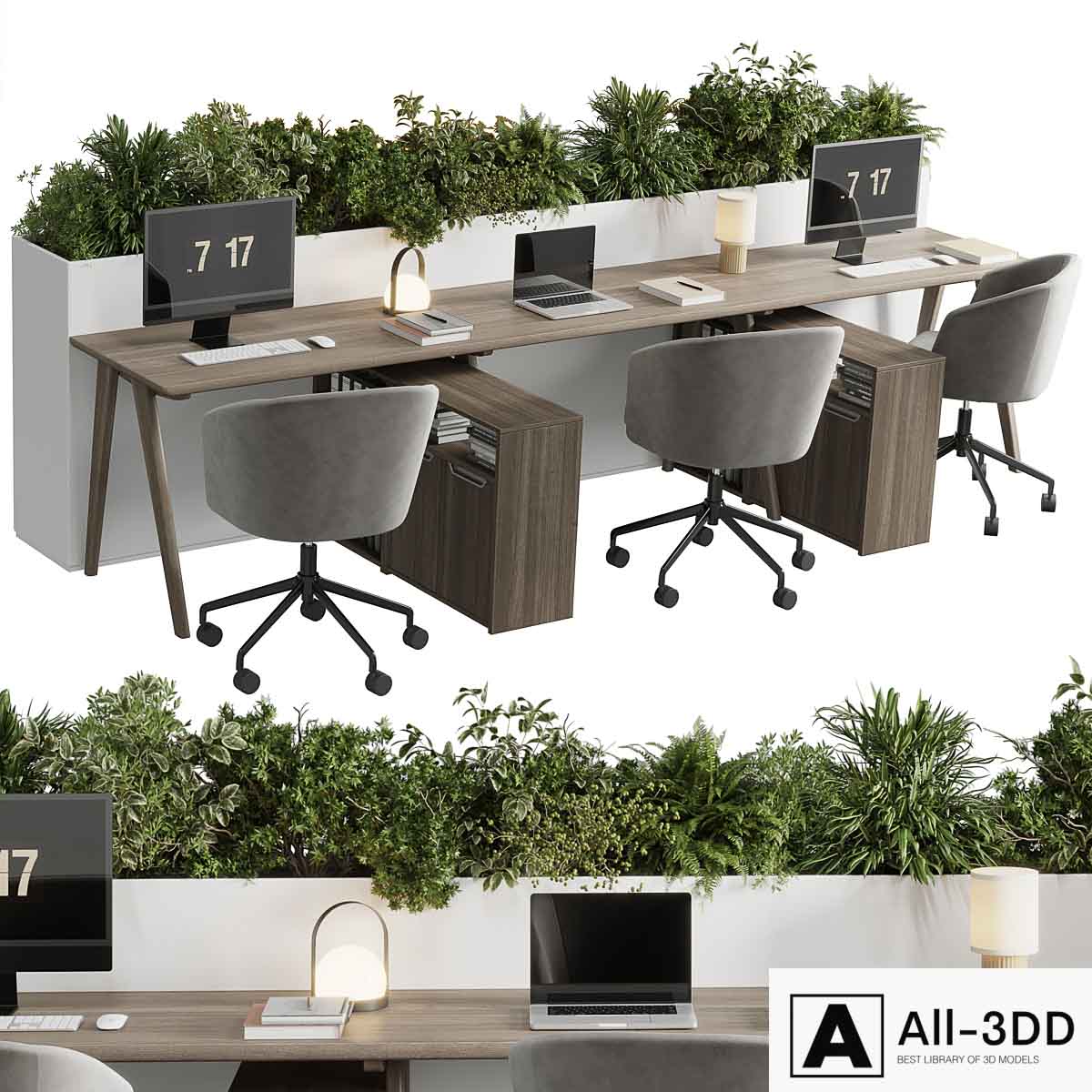 Workplace - Home office set - office furniture - Employee desk 26 modern interior 3D model Workplace - Home office set - office furniture - Employee desk 26