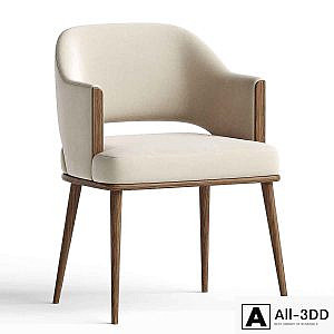 Contemporary Dining Chair Upholstered in Velvet