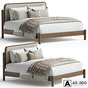 Caroline Smoked Oak Bed BurceDecor
