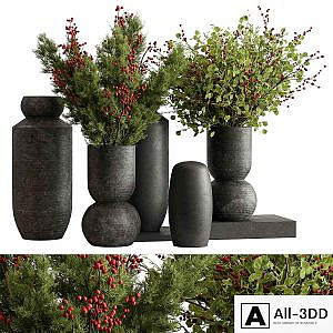 Vase and Plant Decorative Set 137