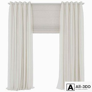 double curtains with tulle