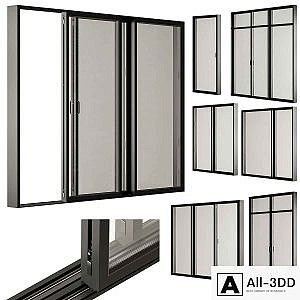 Black Sliding - Windows Set 31