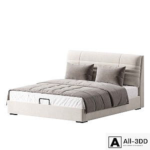 Beige Upholstered Modern Headboard
