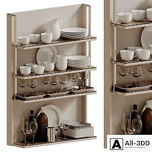 Decorative set of dishes for the kitchen