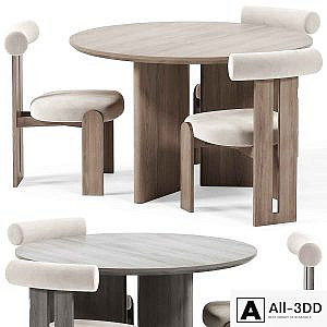 Tola Dining Chair, Trio Dining Table