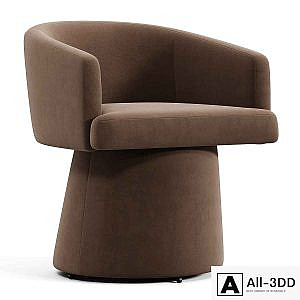 Kristen Upcycled Chenille Rolling Desk Chair