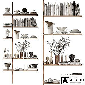 rack Minimalistic wooden shelving 07