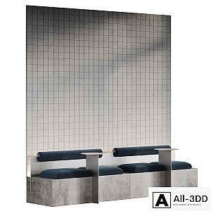 Seating in a restaurant or office lobby