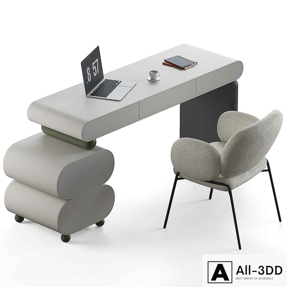 Office Furniture 02 modern interior 3D model Office Furniture 02