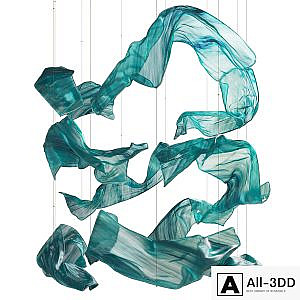 Hanging glass installation