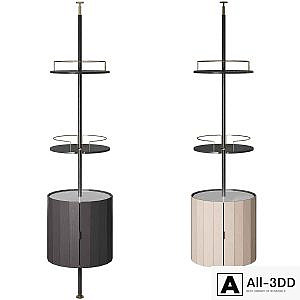 BAXTER NINFEA Floor ceiling mounted bookcase by Pietro Russo Ninfea
