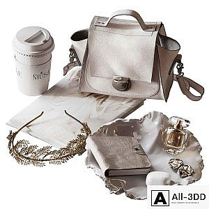 Decor set with jewelry and bag