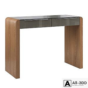Sohome dressing table made of walnut veneer and glass