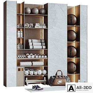 A Rack with gym equipment 03