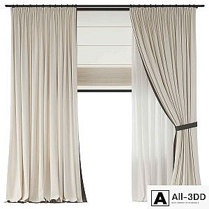 Curtains with piping and grab