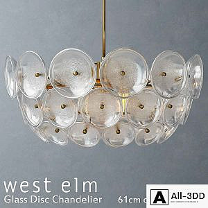 West elm - Glass Disc Chandelier