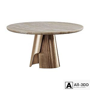 Promontory Dining Table No 1 in Cast Mineral