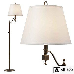 Floor lamp Dantone Home Lyndon vintage brass